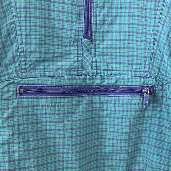 Vintage L.L. Bean Plaid Lightweight Anorak Pullover Hooded Jacket with Pockets M - Picture 4 of 8